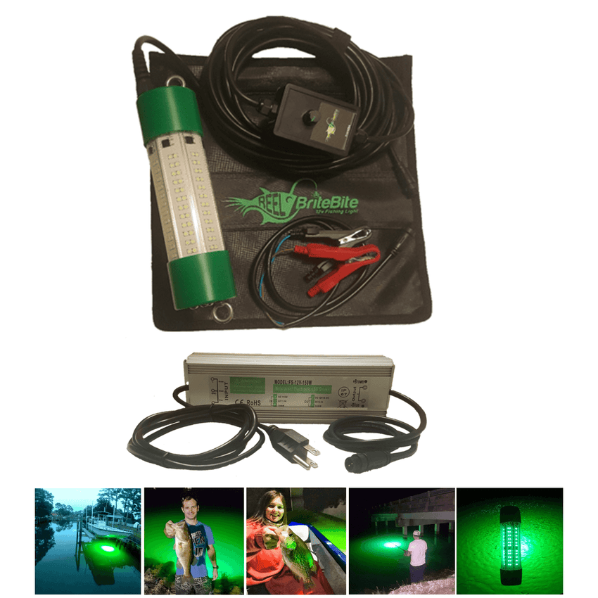 LED Fishing Lights-Waterproof Outdoors Underwater Dock Night Fishing  Light-Lure Bait Battery Powered Underwater Fishing Light to Attract & Catch  More